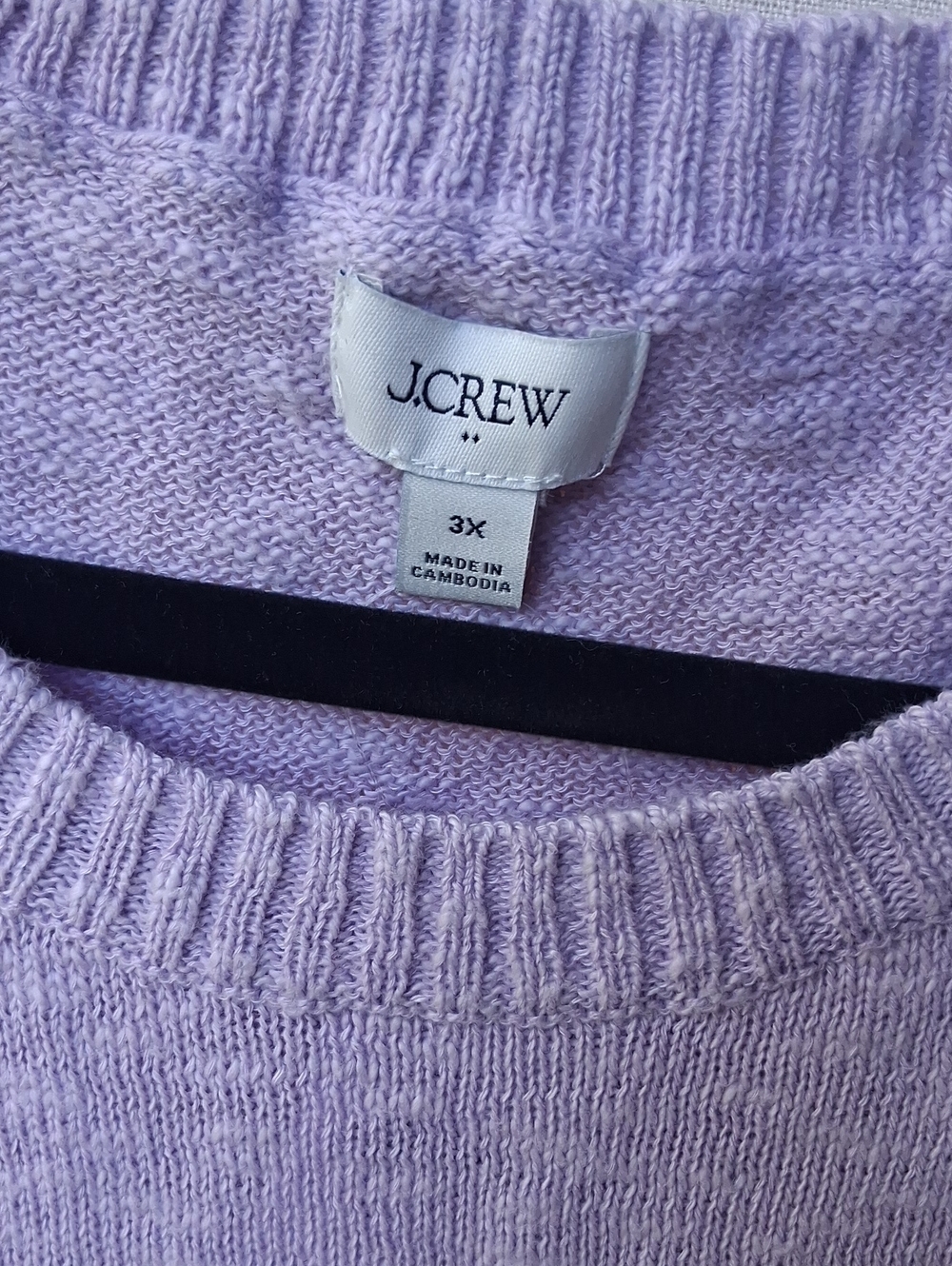 J. Crew Lavender Crew Neck Sweater 3X - Picture 2 of 8